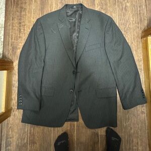Haggar Men's Charcoal Pinstripe Suit Jacket